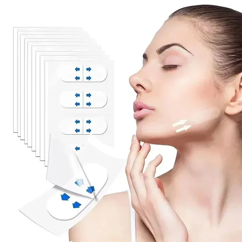 40/80Pcs Lifting Face Stickers Invisible Transparent Thin Face Patche Lift Tools V-Shape Face Wrinkle Sagging Skin Adhesive Tape