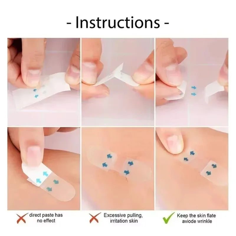 40/80Pcs Lifting Face Stickers Invisible Transparent Thin Face Patche Lift Tools V-Shape Face Wrinkle Sagging Skin Adhesive Tape