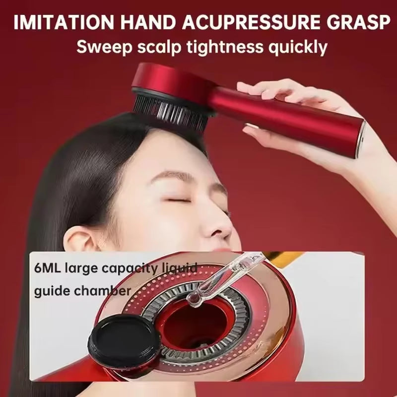 3 Modes Electric Massage Comb Portable Red Light Laser Comb for Hair Follicle Hair Follicles on the Head Essence Oil Applicator