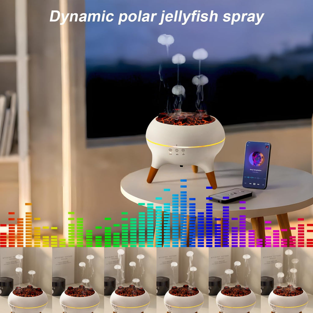 Jellyfish Diffuser, 0.66Gal(250Ml) Remote Control 7 Colors LED Lights, Easy Clean & Top Fill, Quiet with Ultrasonic, Cool Mist Humidifier for Travel Office Bedroom Baby Nursery