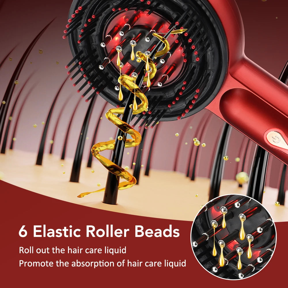 Electric Vibration Massage Comb Portable Hair Follicle Comb Scalp Oil Liquid Applicator Head Massager Hair Growth Anti Loss Care