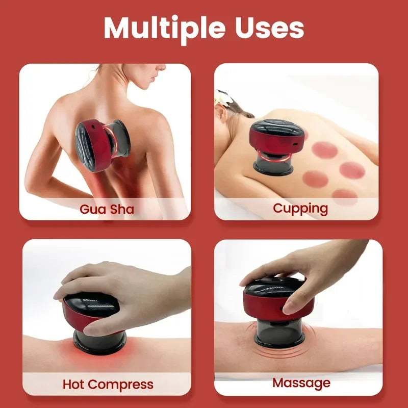 Electric Vacuum Cupping Massager Body Cups Anti-Cellulite Therapy Fat Burning Slimming Electric Guasha Scraping for Body