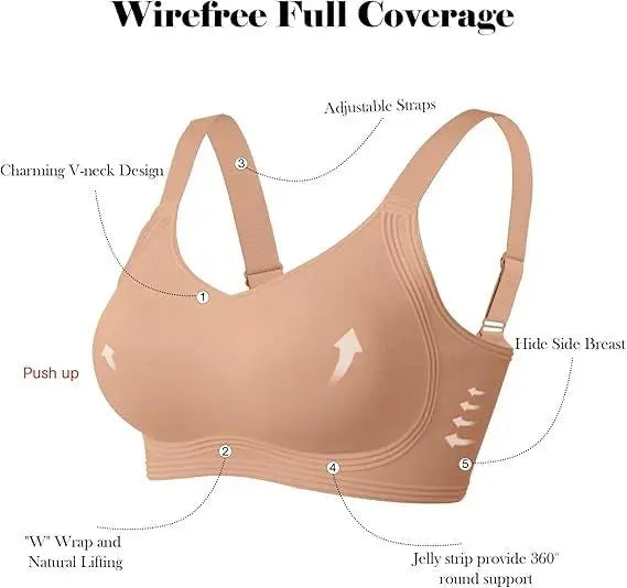 Seamless Bras Women Comfort Lingerie Padded Sports Tops Non-Wire Underwear Soft Bralette Support Sexy Everyday Wear Intimates