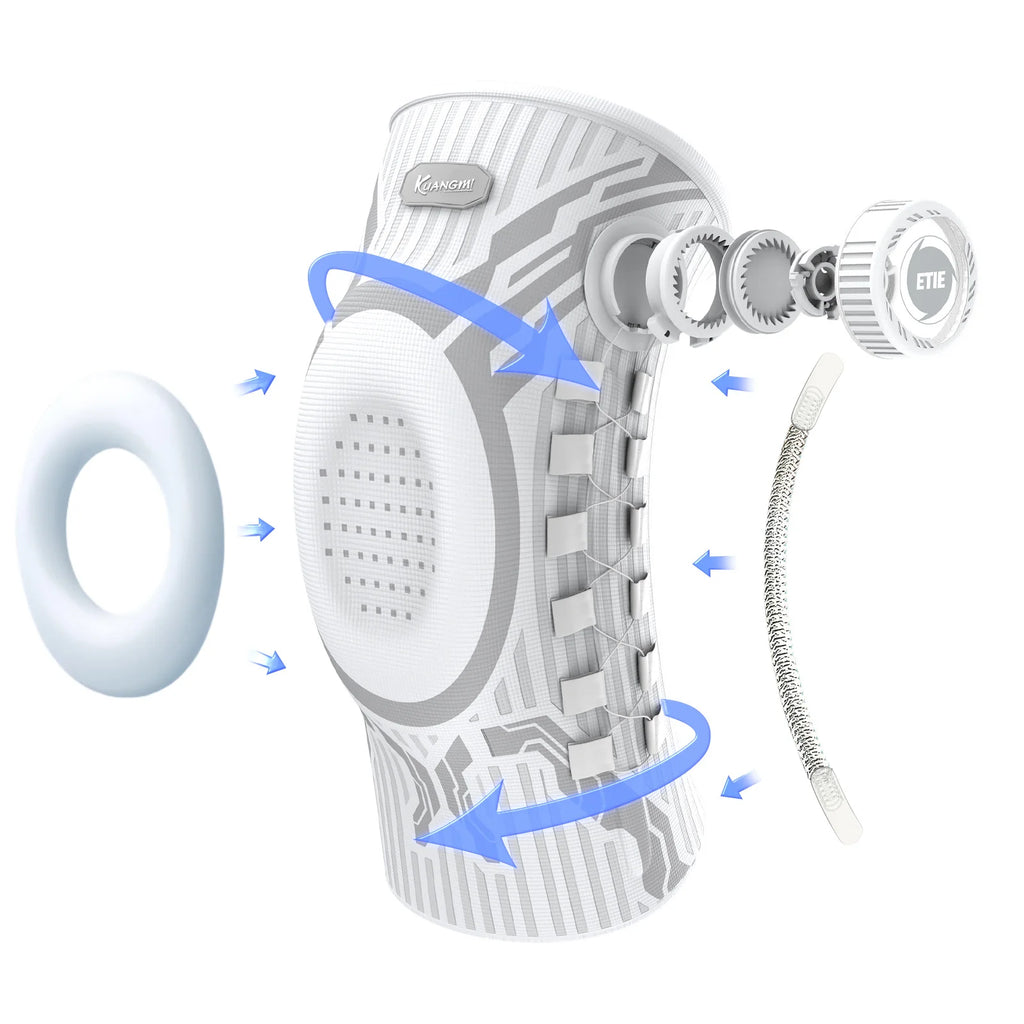 Smart Knob Knee Brace with Patella Gel Pad and Lateral Stabilizer, Compression Knee Brace for Exercise (Single), Kmh752