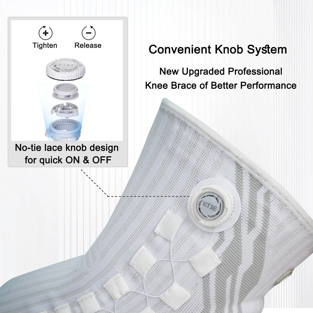 Smart Knob Knee Brace with Patella Gel Pad and Lateral Stabilizer, Compression Knee Brace for Exercise (Single), Kmh752