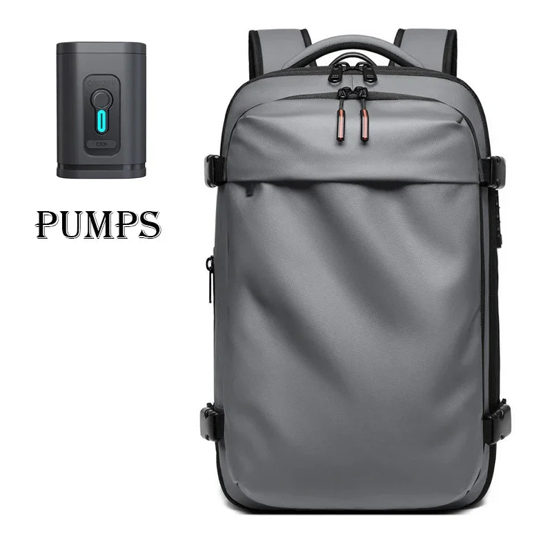 Men Travel Backpack Vacuum Compression Laptop Backpack 17 Inch Extended Large Capacity School Backpack Hiking Business Backpack