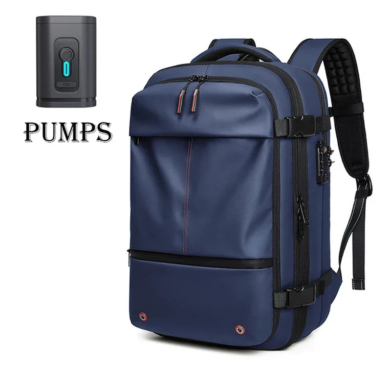 Men Travel Backpack Vacuum Compression Laptop Backpack 17 Inch Extended Large Capacity School Backpack Hiking Business Backpack