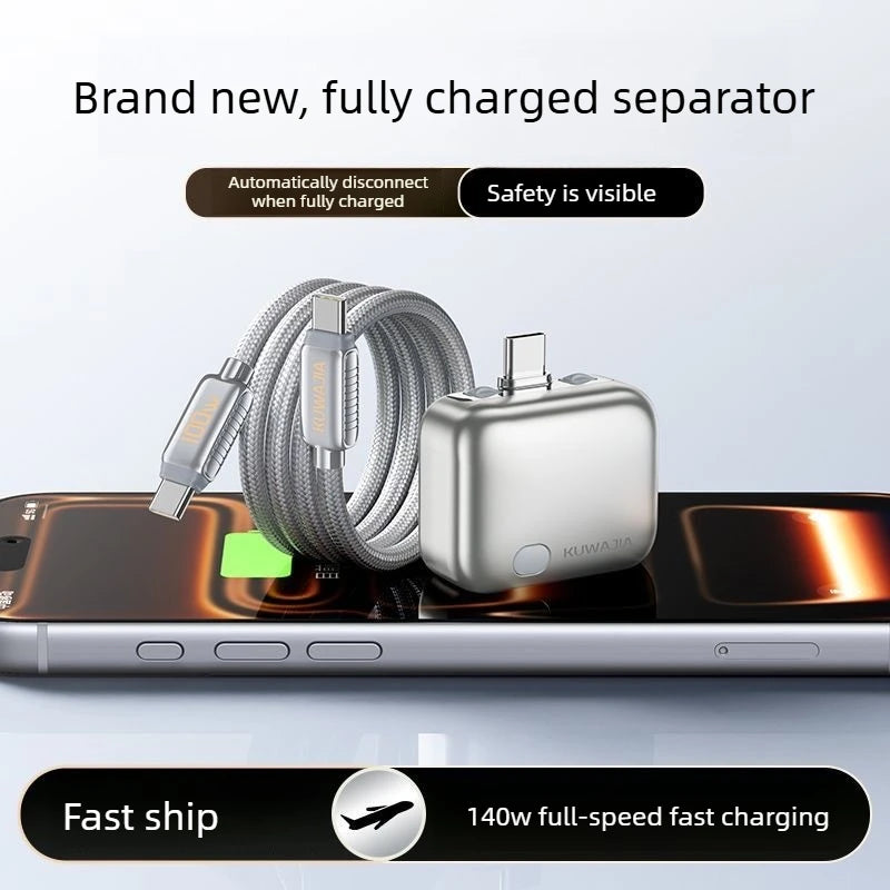 LoopLyfe 140W Physical-Disconnect Battery Guard, Auto & Self-Eject Charger, Smart Auto-Stop Charging Accessory for Phones Laptops Tablets