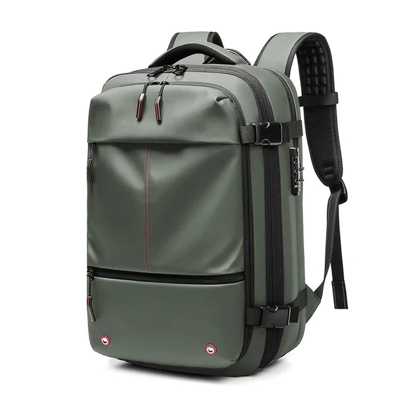Men Travel Backpack Vacuum Compression Laptop Backpack 17 Inch Extended Large Capacity School Backpack Hiking Business Backpack