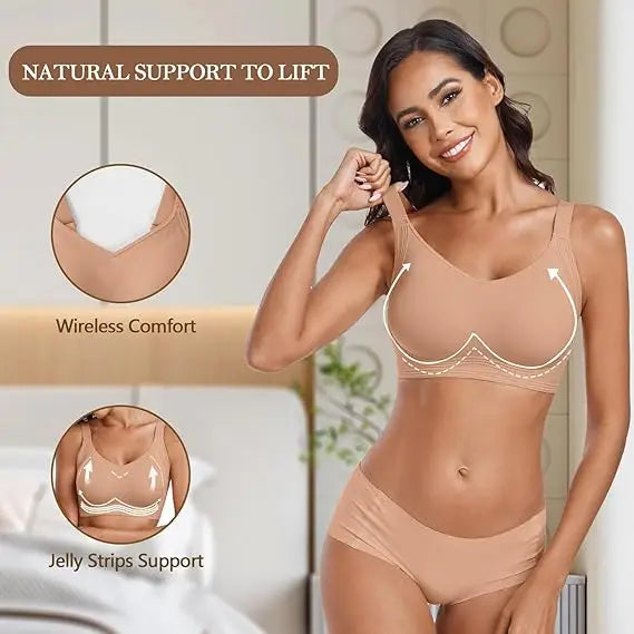 Seamless Bras Women Comfort Lingerie Padded Sports Tops Non-Wire Underwear Soft Bralette Support Sexy Everyday Wear Intimates